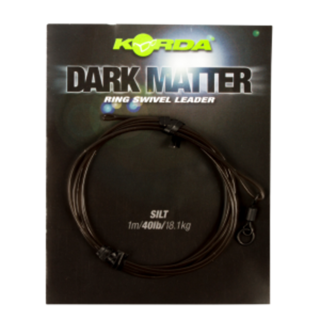 Korda Dark Matter 40lb Leader (Maat 8) Ring Swivel