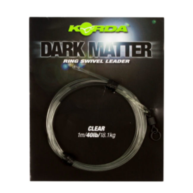 Korda Dark Matter 40lb Leader (Maat 8) Ring Swivel