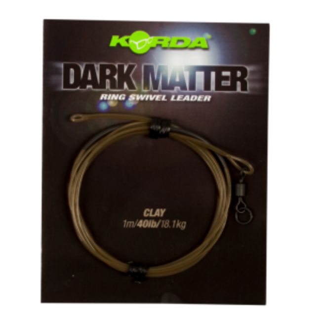 Korda Dark Matter 40lb Leader (Maat 8) Ring Swivel