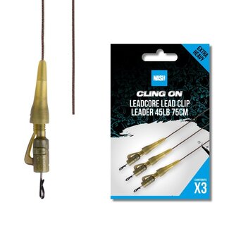 Nash Leadcore Lead Clip Leader | 75cm