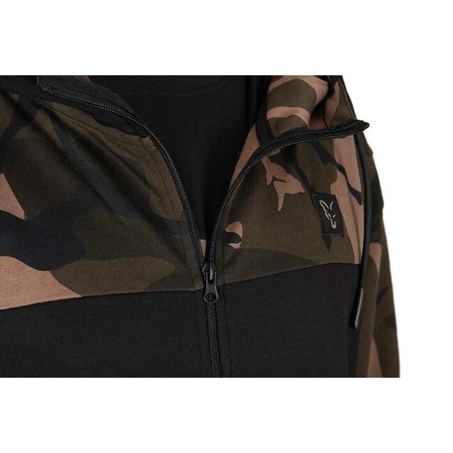 FOX LW Black / Camo Split Zip Hoody