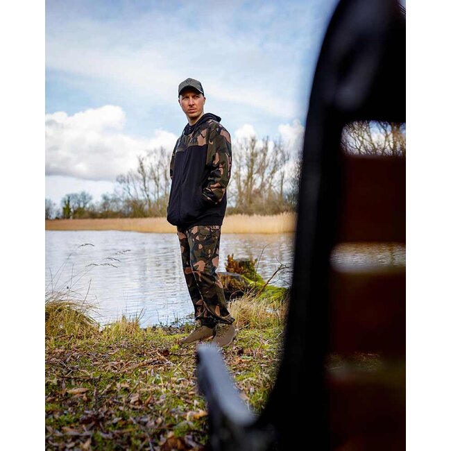 FOX LW Black / Camo Split Zip Hoody