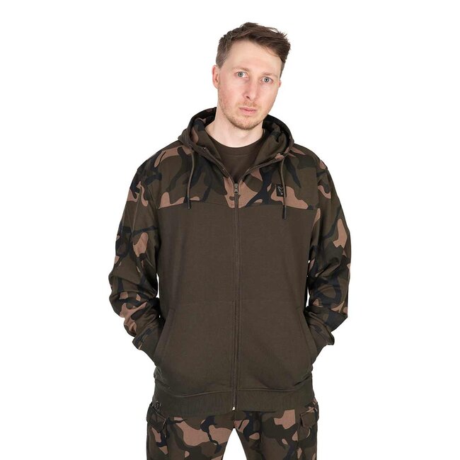 FOX Hoody Khaki / Camo Split Zip Hoody