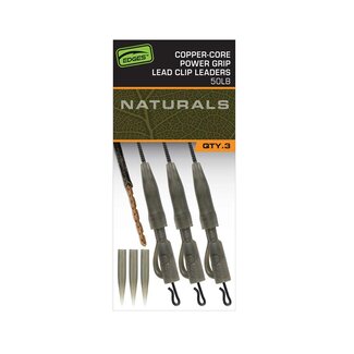 FOX EDGES Naturals Copper Core Lead Clip Leaders x3 FOX EDGES Naturals Copper Core Lead Clip Leaders x3
