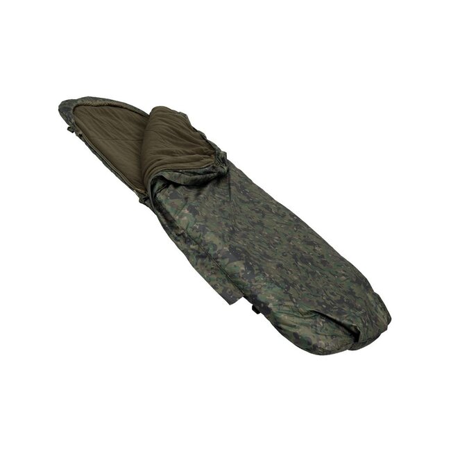 Trakker 365 Camo Sleeping Bag – Hightech isolatie met omkeerbare voering voor 5-seizoens gebruik