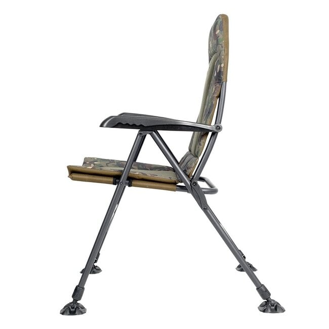 Trakker RLX Recliner Tall – Verstelbare, comfortabele stoel met camopatroon voor outdoor gebruik