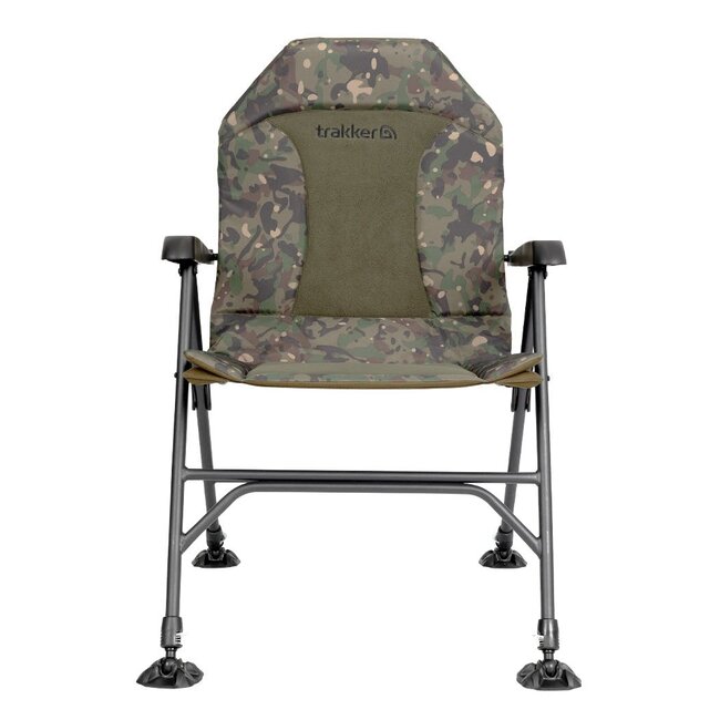Trakker RLX Recliner Tall – Verstelbare, comfortabele stoel met camopatroon voor outdoor gebruik