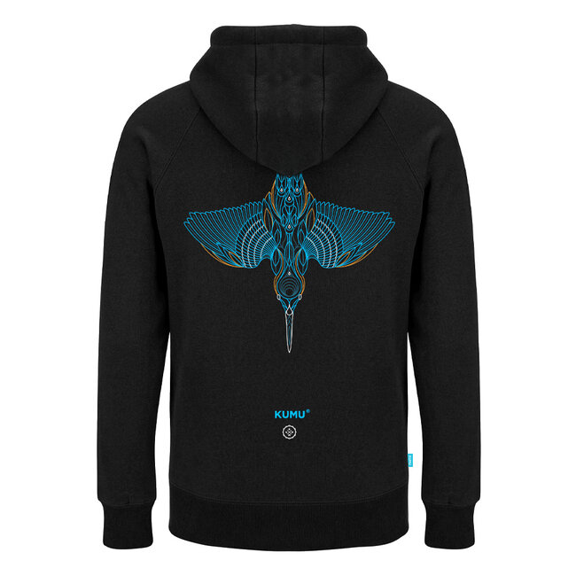 Kumu Take Flight Hoodie ijsvogel met zachte luxe geborstelde stof en capuchon
