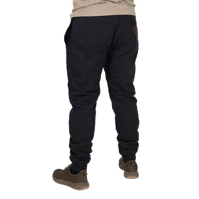 FOX Collection Sherpa Joggers - Zwart/Oranje - Warme Joggingbroek met Sherpa Voering