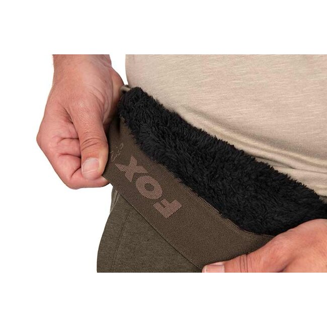 FOX Collection Sherpa Joggers Green/Black - Warme Joggingbroek met Sherpa Voering