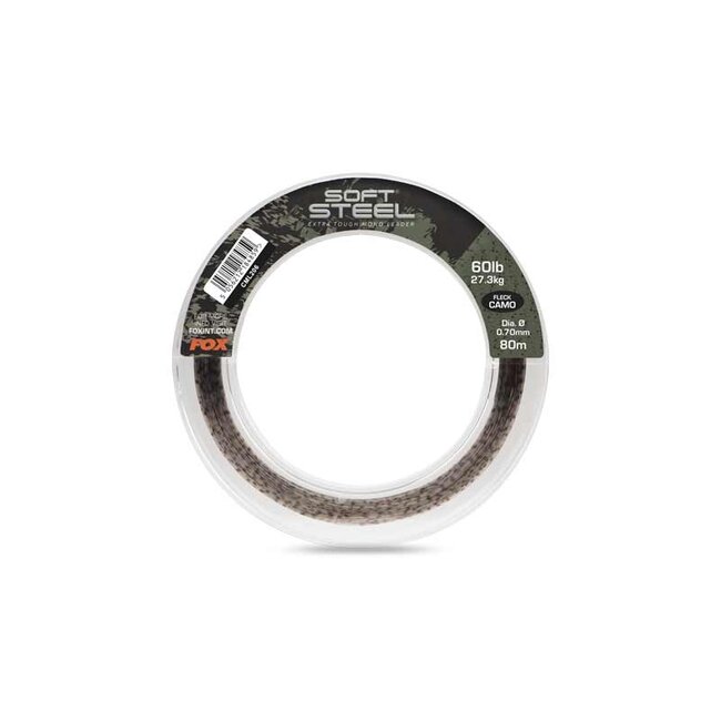 FOX Soft Steel Fleck Camo Leader - Sterke en Duurzame Leaderlijn