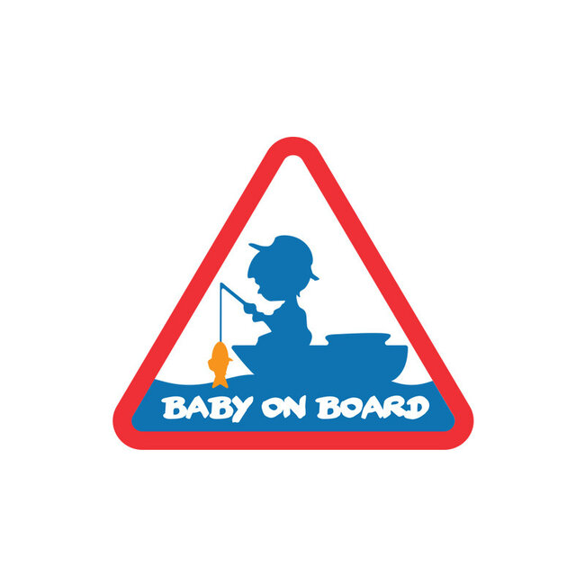 Delphin Baby on Board Auto Sticker in Vissers Editie, opvallend en duurzaam