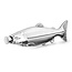 Delphin Inox Hip Flask Boost - RVS Heupfles in Visvorm met 140ml Inhoud