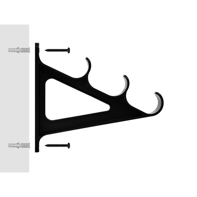 Delphin RodHOLD3R Hengeldrager voor Thuis - Geschikt voor 3 Hengels - Compleet met Bevestigingsmateriaal