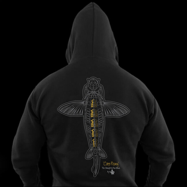 Vass 'Carp Rising' Hoodie - Zwart: Stijl en innerlijke kracht