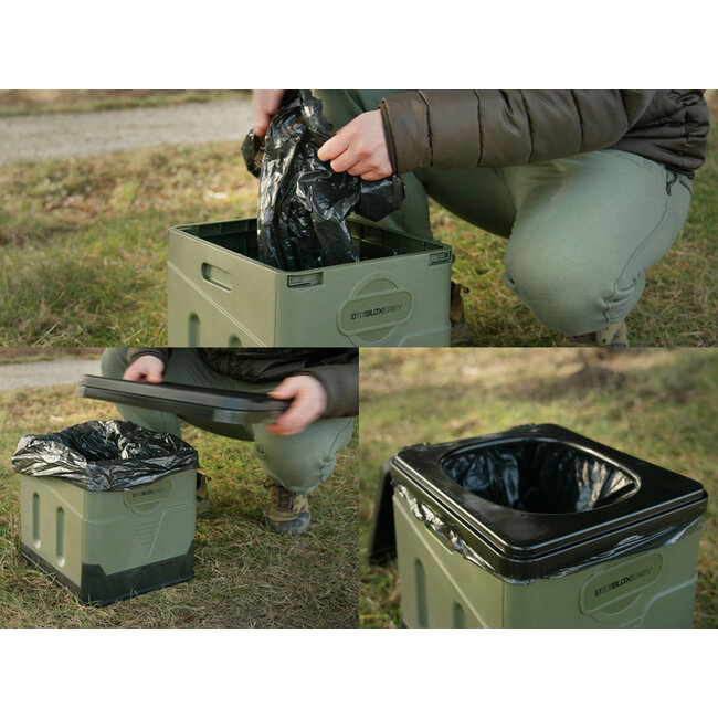 Delphin Portable Toilet - Compact outdoor toilet - Groen