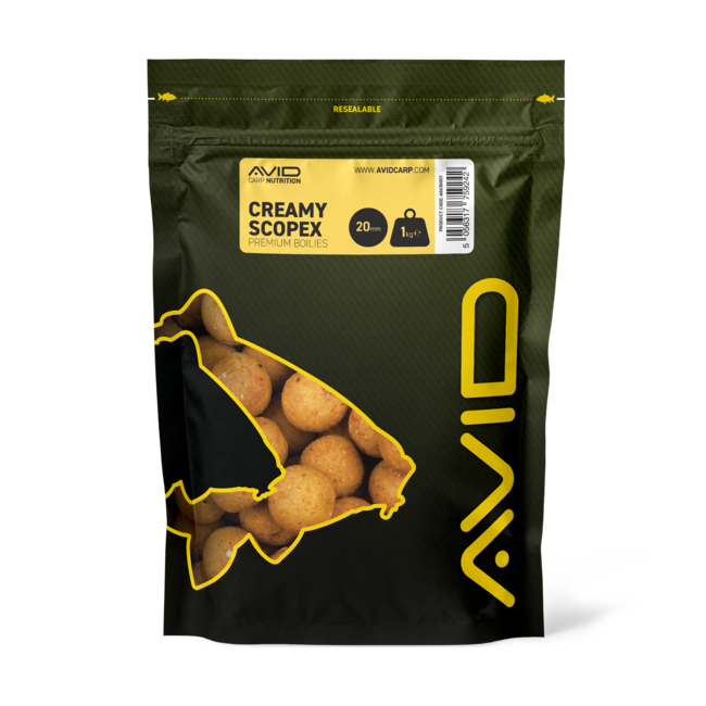 Avid Carp Creamy Scopex boilies - 1KG - 24mm