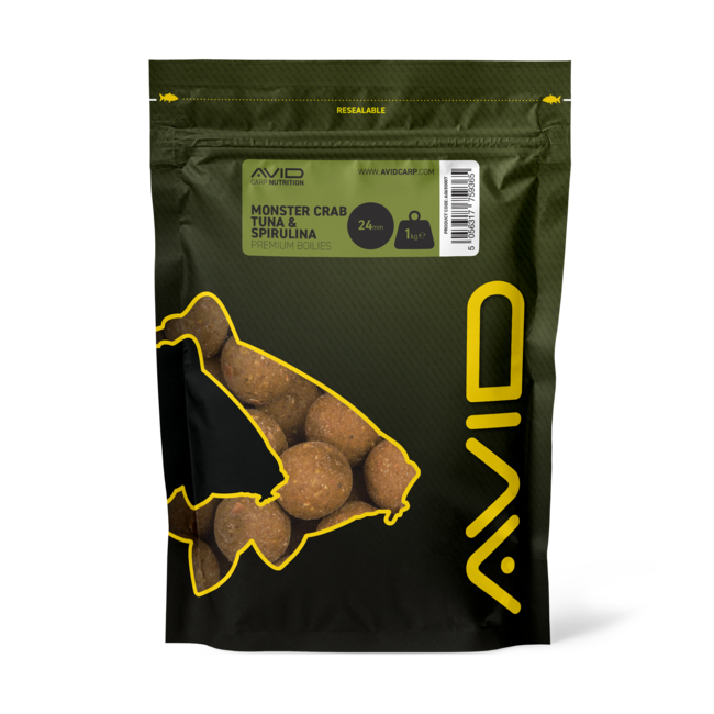 Avid Carp Monster Crab-Tuna & Spirulina - 1KG - Boilies