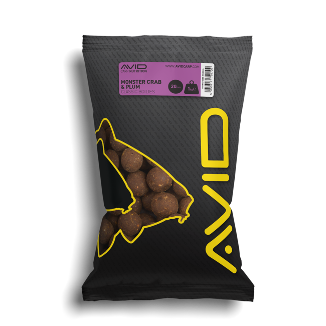 Avid Carp Monster Crab & Plum - 1KG - 20mm - Boilies