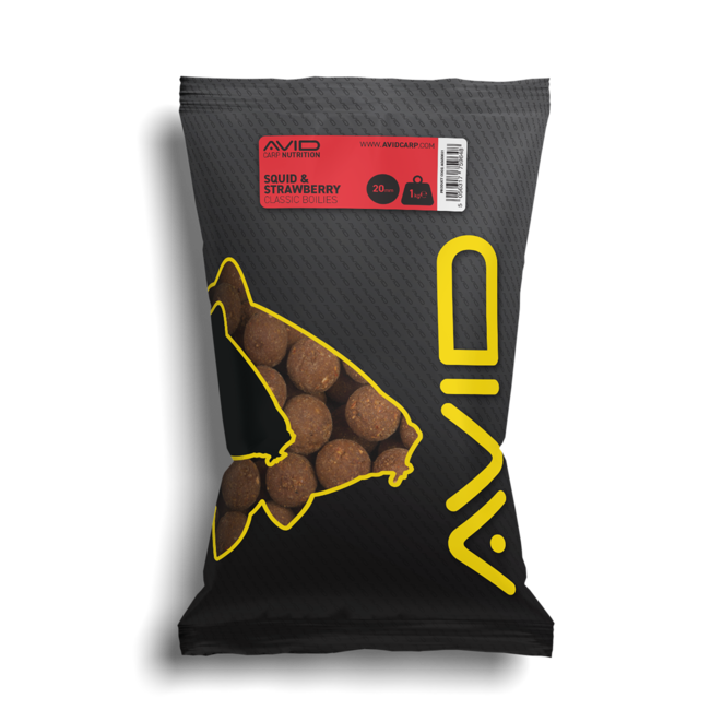 Avid Carp Squid & Strawberry - 20mm - 1KG - Boilies