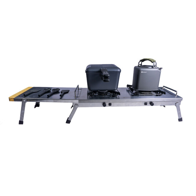 RidgeMonkey Grilla Cookstation - Double Edition - Inklapbaar - Dubbele Brander