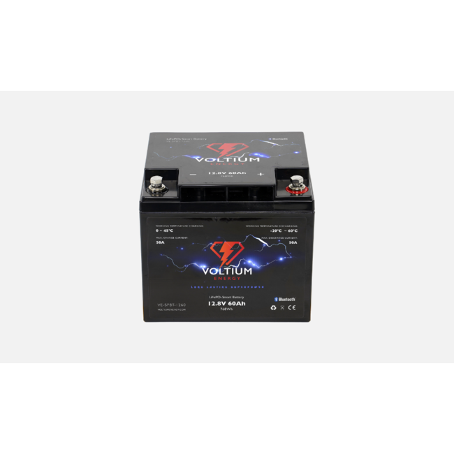 Voltium  LiFePO4 - 60Ah - 12,8V - Smart Battery - Bluetooth - Accu