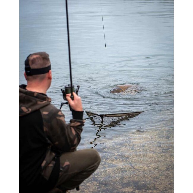 FOX Eos-X - Landing net - 42" - 2 delige steel - Olijfgroen net