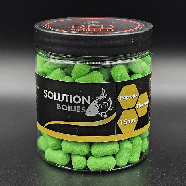 CC Solution Boilies Red Kriller - Pop Ups - 16mm - Dumbell - Groen