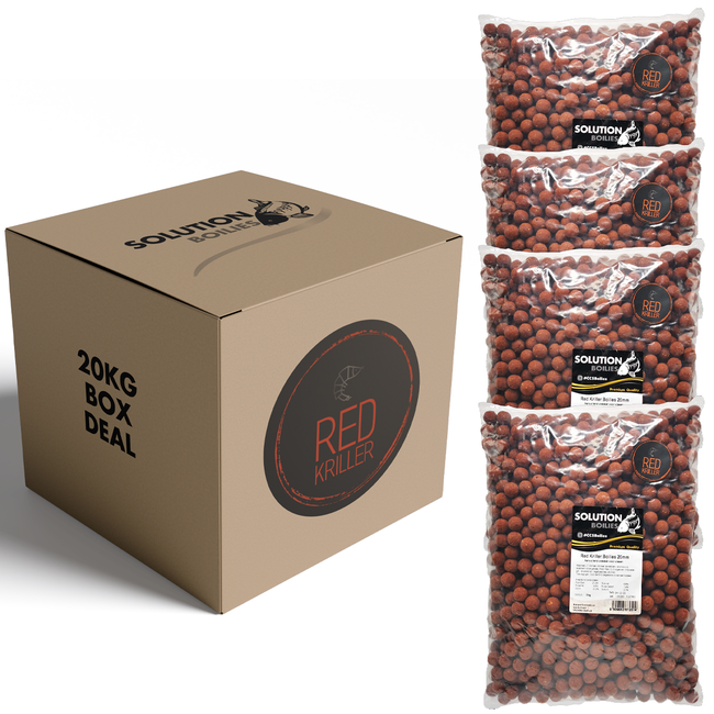 CC Solution Boilies Premium Range - Red Kriller Boilies - 20KG - Box Deal