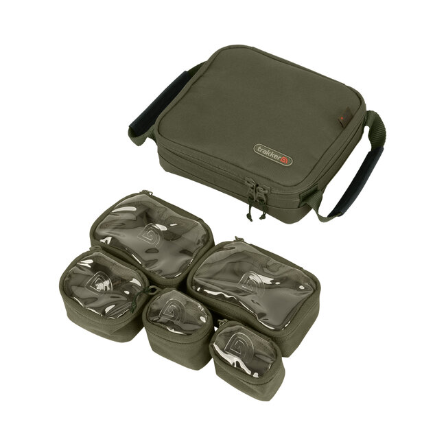 Trakker NXG Modular Lead Pouch System - 5 Doorzichtige Tasjes - Waterdichte Onderkant