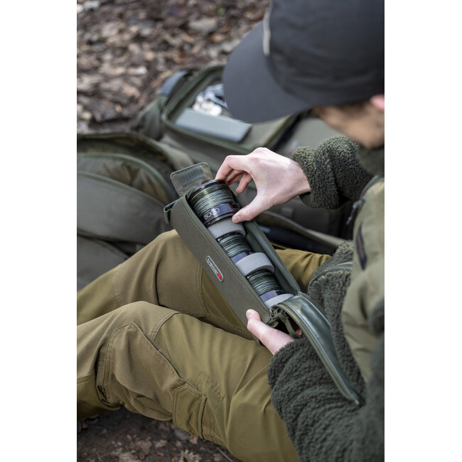 Trakker NXG Spare Spool Case - 4 Spoelen - Verstevigde Bescherming - Klittenbandsluiting