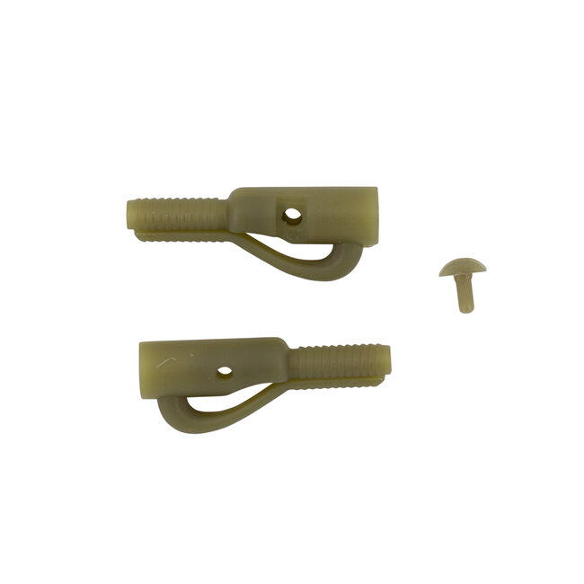 Trakker Lead Clip - stevige camouflage karperclip met verwijderbare T-pin en flexibele arm