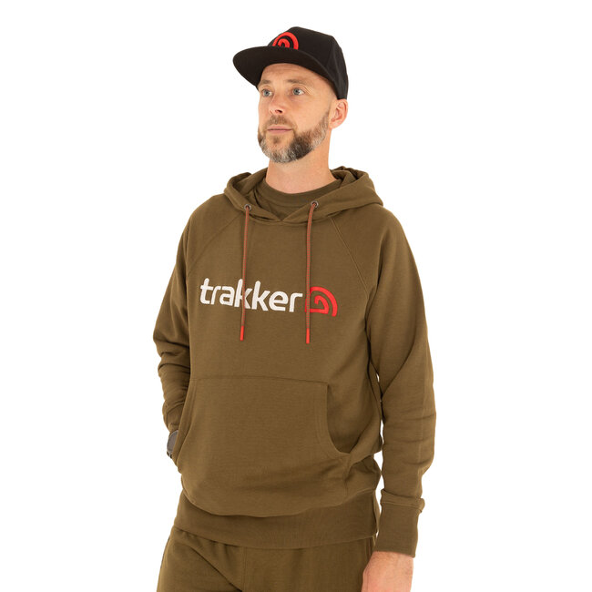 Trakker CR Logo Hoody - comfortabele capuchontrui met verstelbare capuchon en Trakker logo