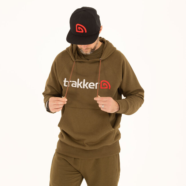 Trakker CR Logo Hoody - comfortabele capuchontrui met verstelbare capuchon en Trakker logo