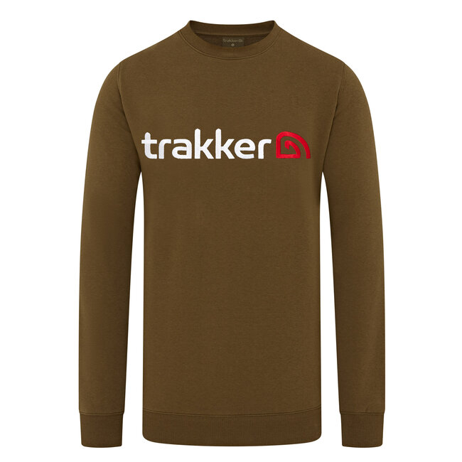 Trakker CR Logo Sweatshirt - groot geborduurd logo met elastische manchetten en zoom