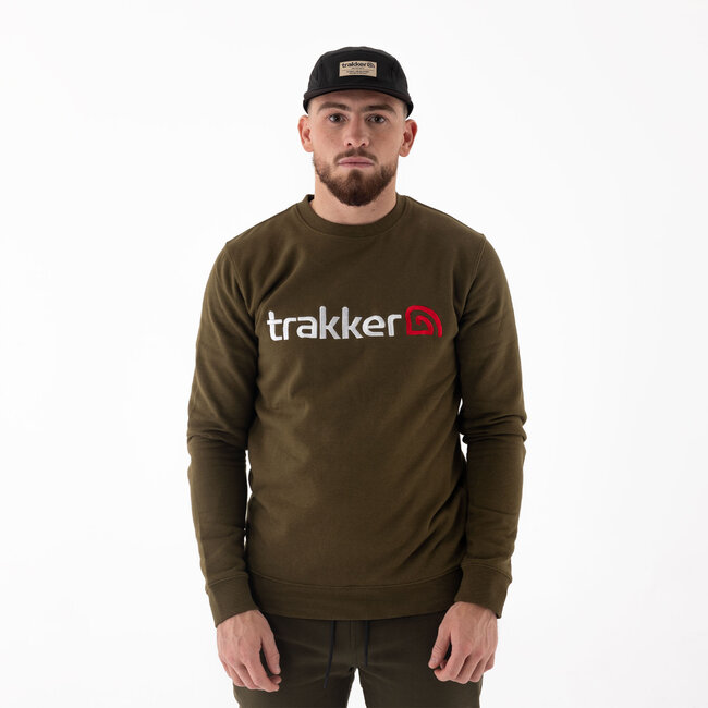 Trakker CR Logo Sweatshirt - groot geborduurd logo met elastische manchetten en zoom
