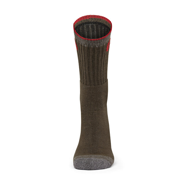Trakker CR Socks 3-pack - duurzame sokken met verstevigde voetzolen in carpy groen