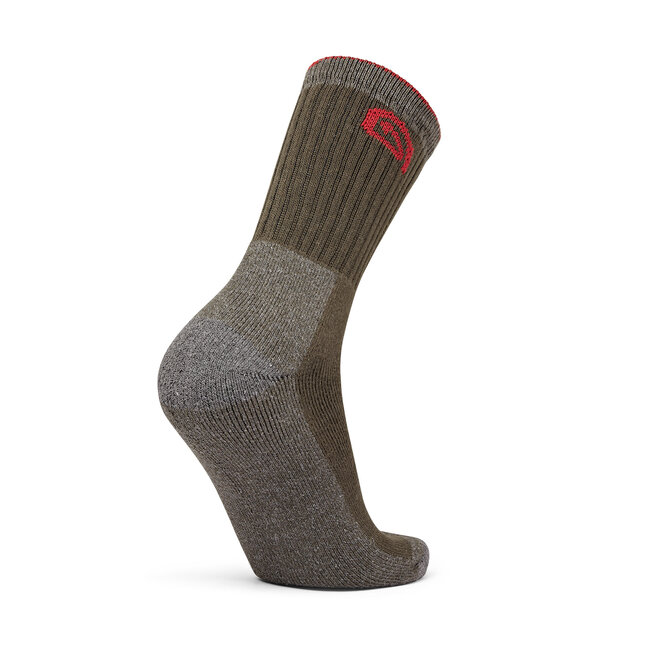 Trakker CR Socks 3-pack - duurzame sokken met verstevigde voetzolen in carpy groen
