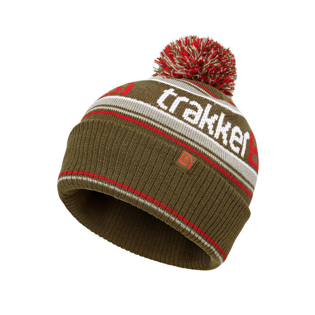 Trakker Team Bobble Hat - jacquard muts met contrasterende pompon en omgeslagen rand