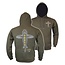 Vass Carp Rising - Hoodie - Khaki Groen - Fleece binnenkant - Kleding