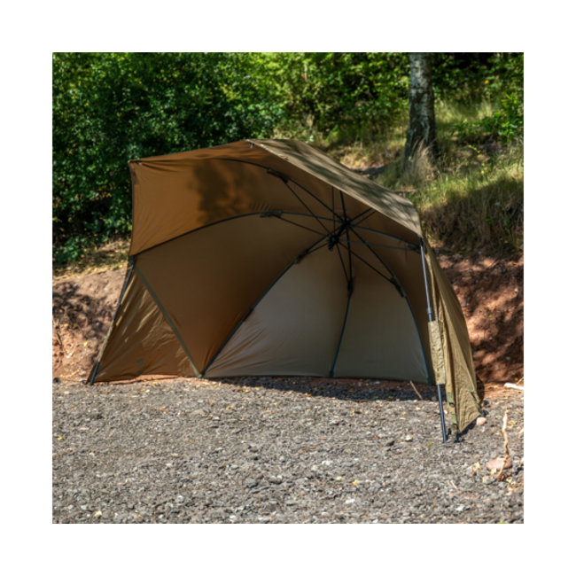 Avid Carp Revolve - 60in Overnight Brolly - Inclusief stormpalen - Lichtgewicht sheltersysteem
