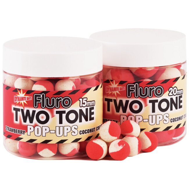 Dynamite Baits Fluro Two Tone Pop-Ups - 15mm