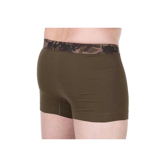 FOX Boxer Shorts 2pk - Khaki/Black - Comfortabele Onderkleding voor Vissers