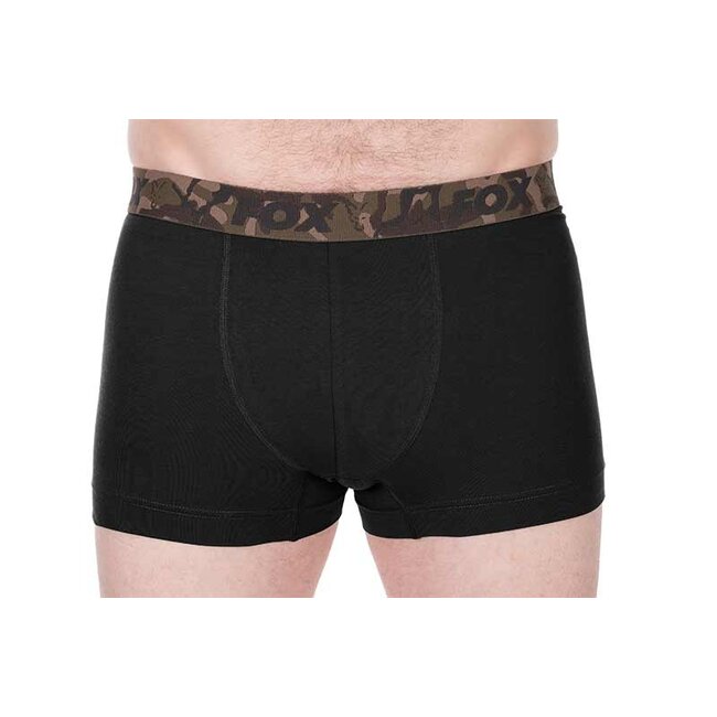 FOX Boxer Shorts 2pk - Khaki/Black - Comfortabele Onderkleding voor Vissers