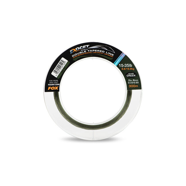 FOX Exocet Pro Double Tapered Mainline - Low Vis Green - Tapered Nylon Hoofdlijn