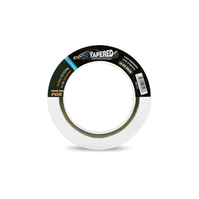 FOX Exocet Pro Tapered Leader - Low Vis Green - Soepele Monofilament Voorslag