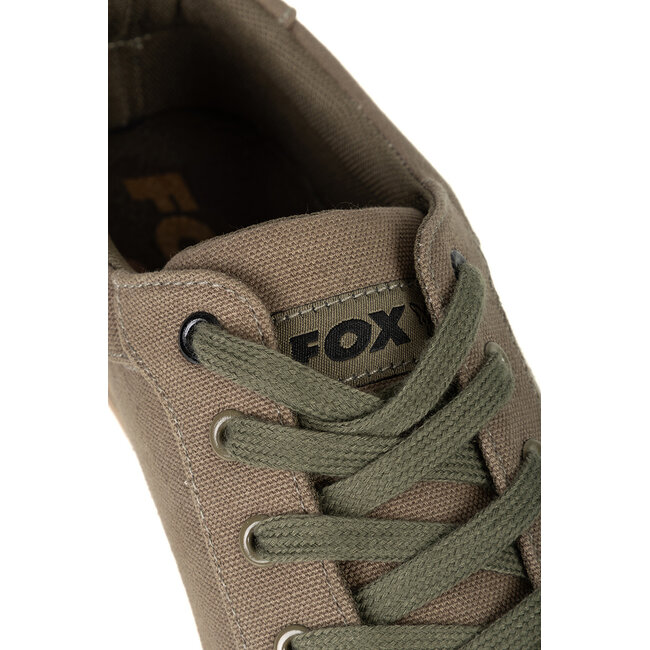 FOX Khaki Canvas Shoe - Lage Sneaker - Comfortabel & Duurzaam - Casual Schoen
