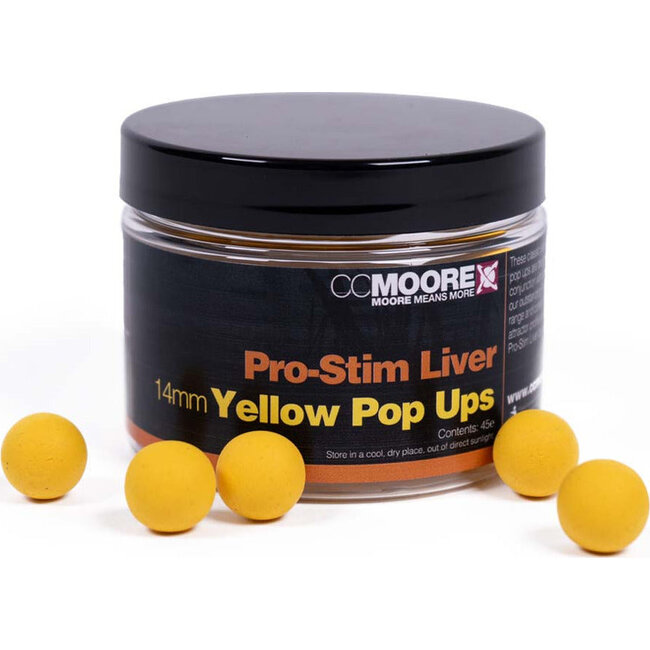 CC Moore Pro-Stim Liver - Pop-ups - 14mm - Geel