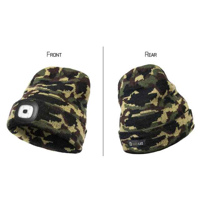 Delphin CamouLED – Winter Beanie – LED Licht – Wintermuts