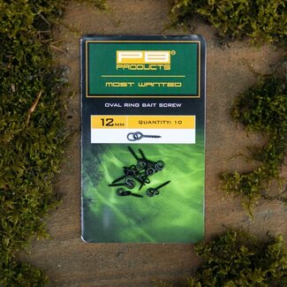 PB Products Oval Ring Bait Screw 12mm 10pcs